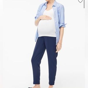J Crew Factory Women’s JAMIE Maternity Pant Navy Blue Size 10 Ankle Pants Dress